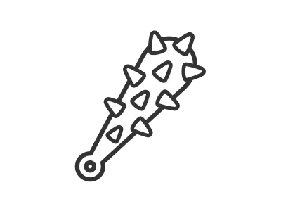 鬼の金棒のアイコンのイラスト