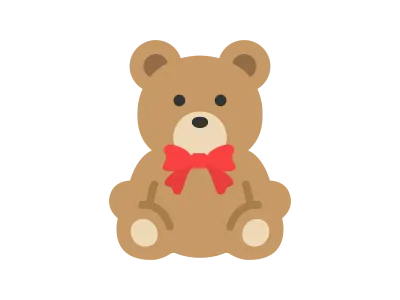 クマのヌイグルミのアイコンのイラスト