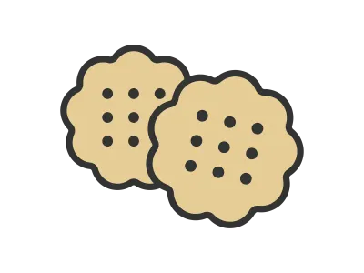 クッキーのアイコンのイラスト