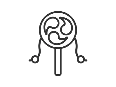 でんでん太鼓のアイコンのイラスト