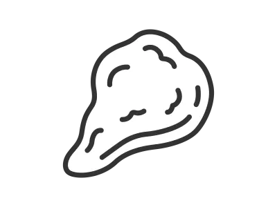 カレーのナンのアイコンのイラスト