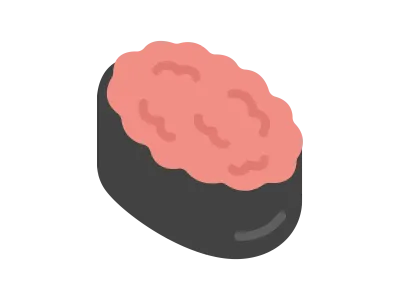 ネギトロ軍艦巻き寿司のアイコンのイラスト