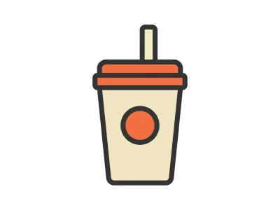 チルドカップ飲料のアイコンのイラスト