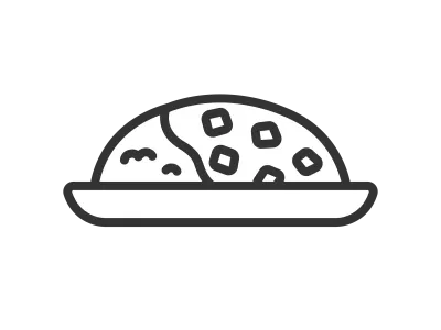 カレーライスのアイコンのイラスト