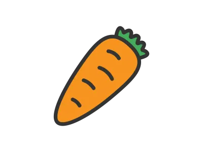 野菜の人参のアイコンのイラスト