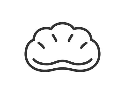 クリームパンのアイコンのイラスト