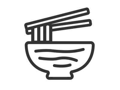 うどんのアイコンのイラスト