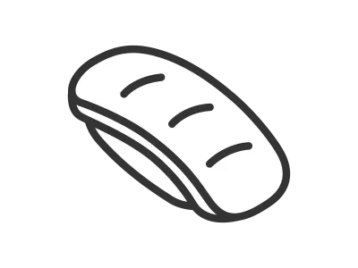 マグロの寿司のアイコンのイラスト