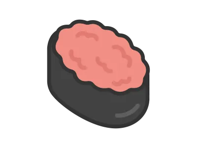 ネギトロ軍艦巻き寿司のアイコンのイラスト