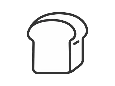 食パンのアイコンのイラスト