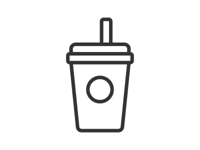 チルドカップ飲料のアイコンのイラスト