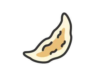 餃子のアイコンのイラスト