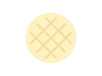 メロンパンのアイコンのイラスト