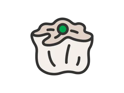 焼売のアイコンのイラスト