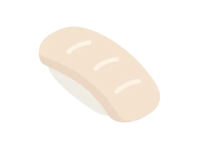 ビンチョウマグロの寿司のアイコンのイラスト