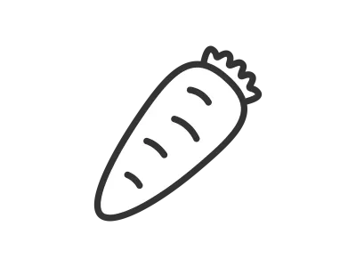 野菜の人参のアイコンのイラスト