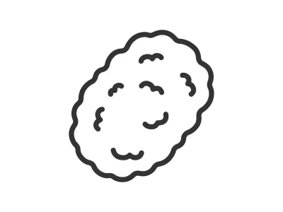 カレーパンのアイコンのイラスト