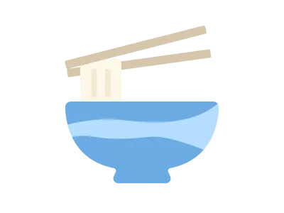 うどんのアイコンのイラスト