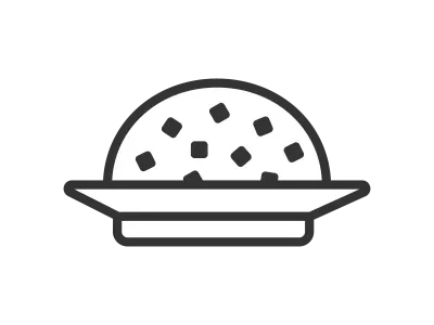 炒飯のアイコンのイラスト