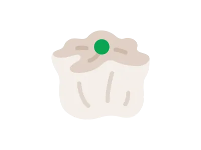 焼売のアイコンのイラスト