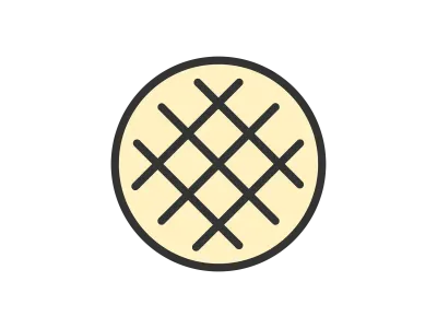 メロンパンのアイコンのイラスト