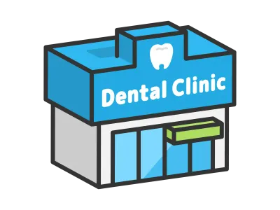 デンタルクリニックの外観のイラスト