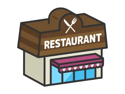 レストランの外観のイラスト