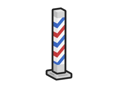 床屋のサインポールのイラスト