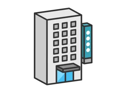 オフィスビルの外観のイラスト