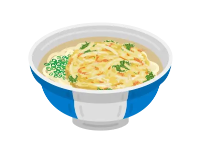 かき揚げうどんのイラスト