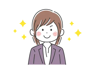 キラキラ輝くビジネスウーマンのイラスト