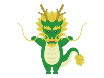 龍のキャラクターのイラスト