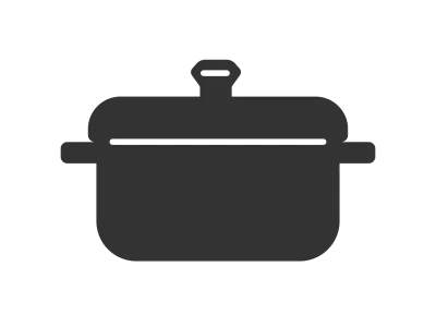 調理鍋のシルエットのイラスト