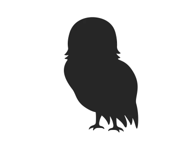 梟のシルエットのイラスト