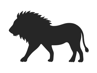 ライオンのシルエットのイラスト
