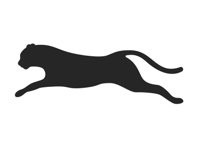 チーターのシルエットのイラスト