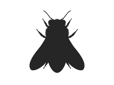 蜜蜂のシルエットのイラスト