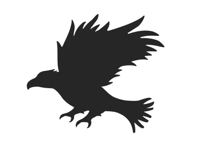 鷲のシルエットのイラスト