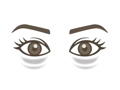 目の黒クマのイラスト