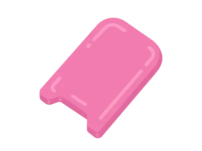 ピンク色のビート板のイラスト