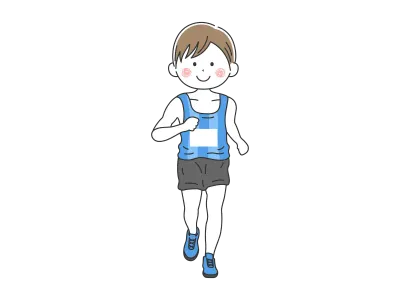 男性のマラソン選手のイラスト