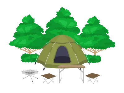 キャンプ場のイラスト