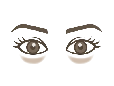 目の茶クマのイラスト