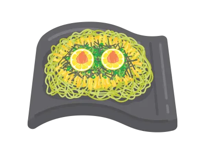 瓦そばのイラスト