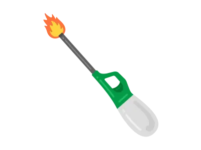 火をつけた点火棒のイラスト