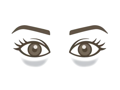 目の青クマのイラスト