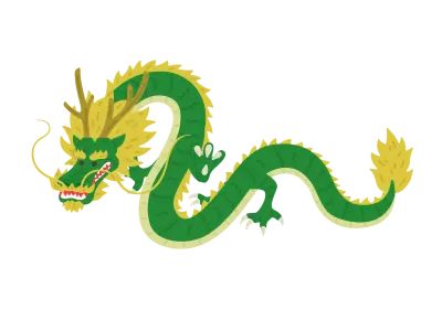 飛んでいる龍のイラスト