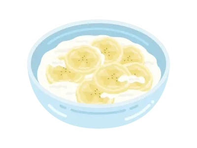 バナナヨーグルトのイラスト