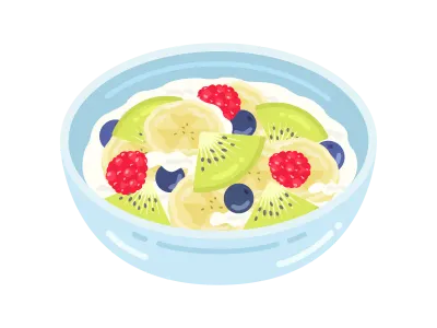 フルーツヨーグルトのイラスト