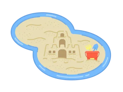 公園の砂場のイラスト